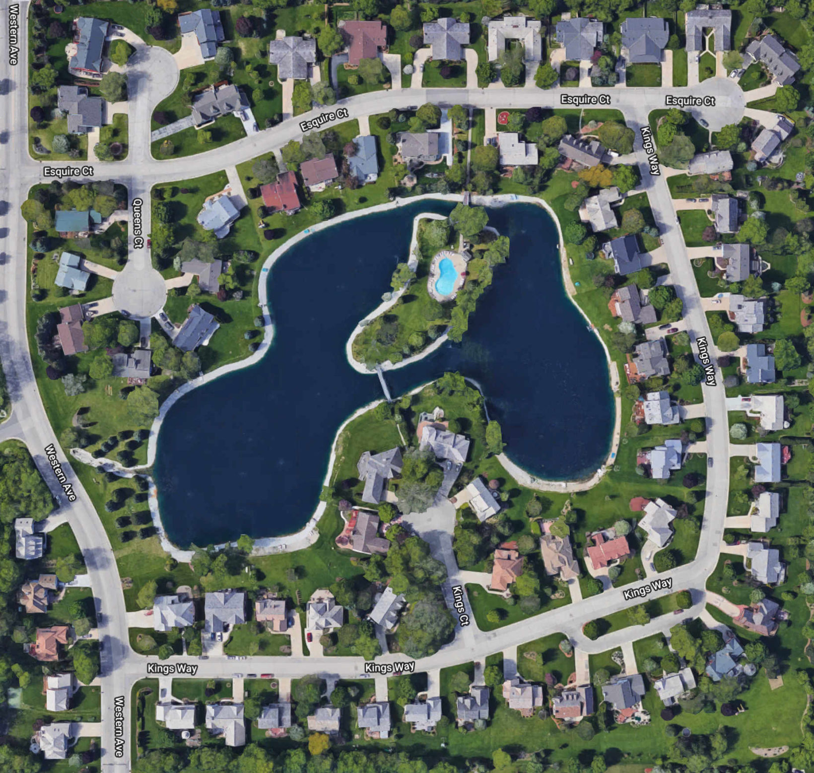 Aerial photo of Esquire Estates in Germantown Wisconsin